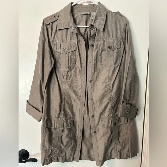 Chico's Brown Utility Jacket - Picture 1 of 4